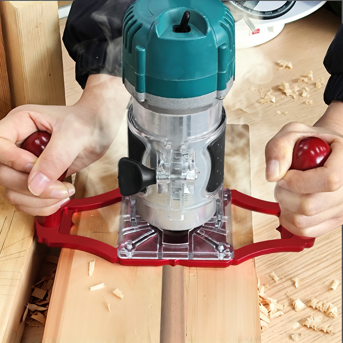 Woodworking Routers - Router Base with Handles & Centerline