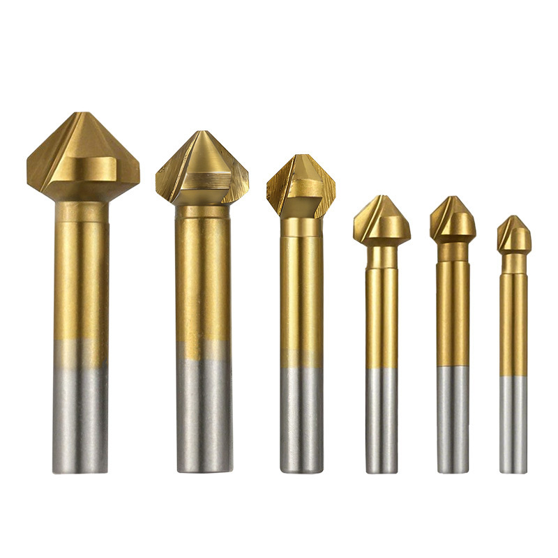 Woodworking Routers - 6Pcs 3-Flute Titanium Coated 90 Degree