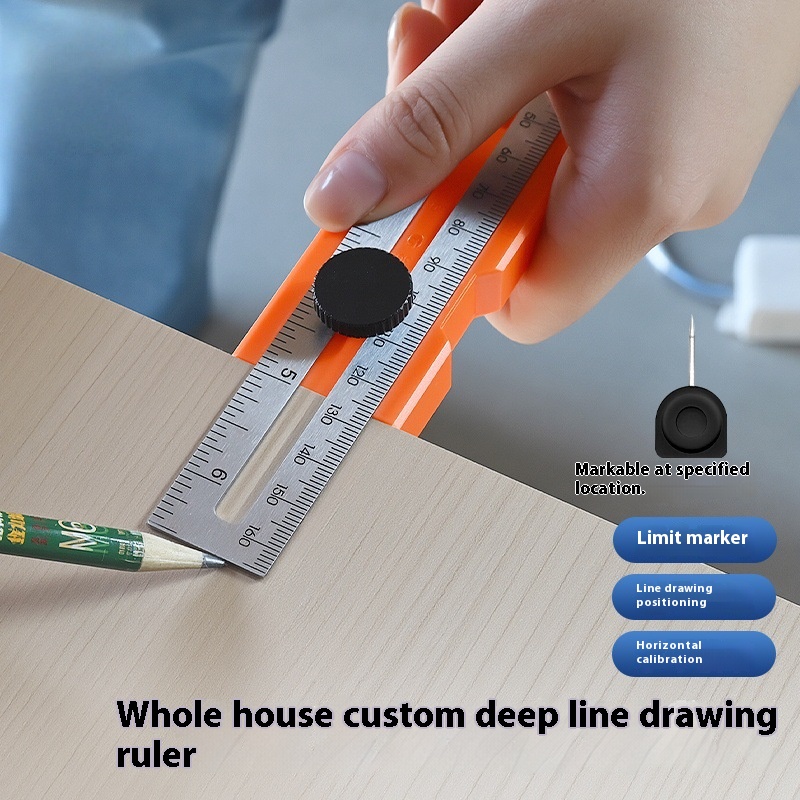Multi-role Depth Measuring Rul - Woodworking Basic Tools 评论和价格