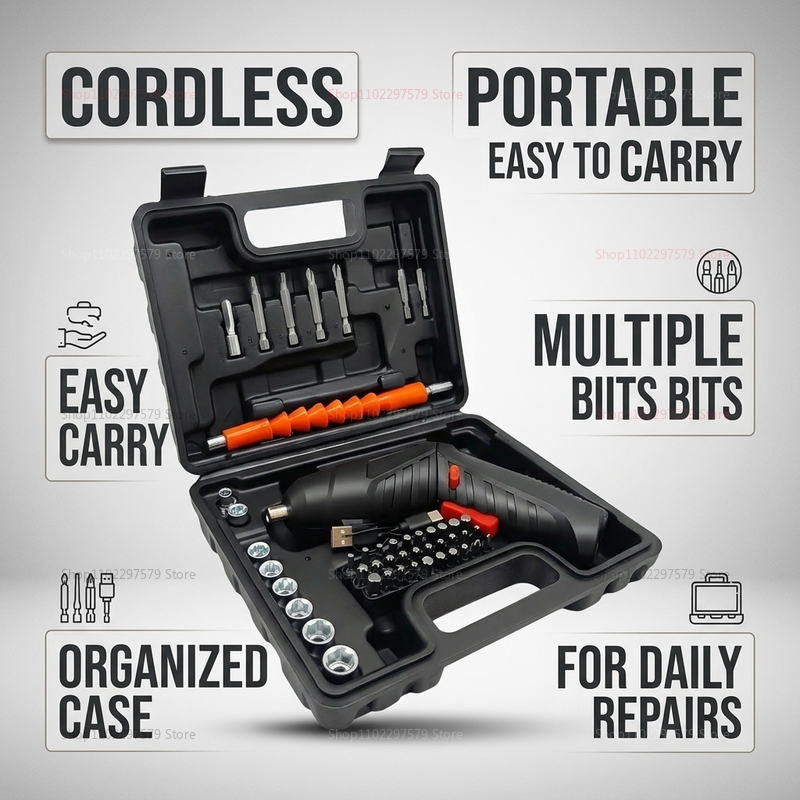 47Pcs Rechargeable Electric Sc - Woodworking Basic Tools 评论和价格