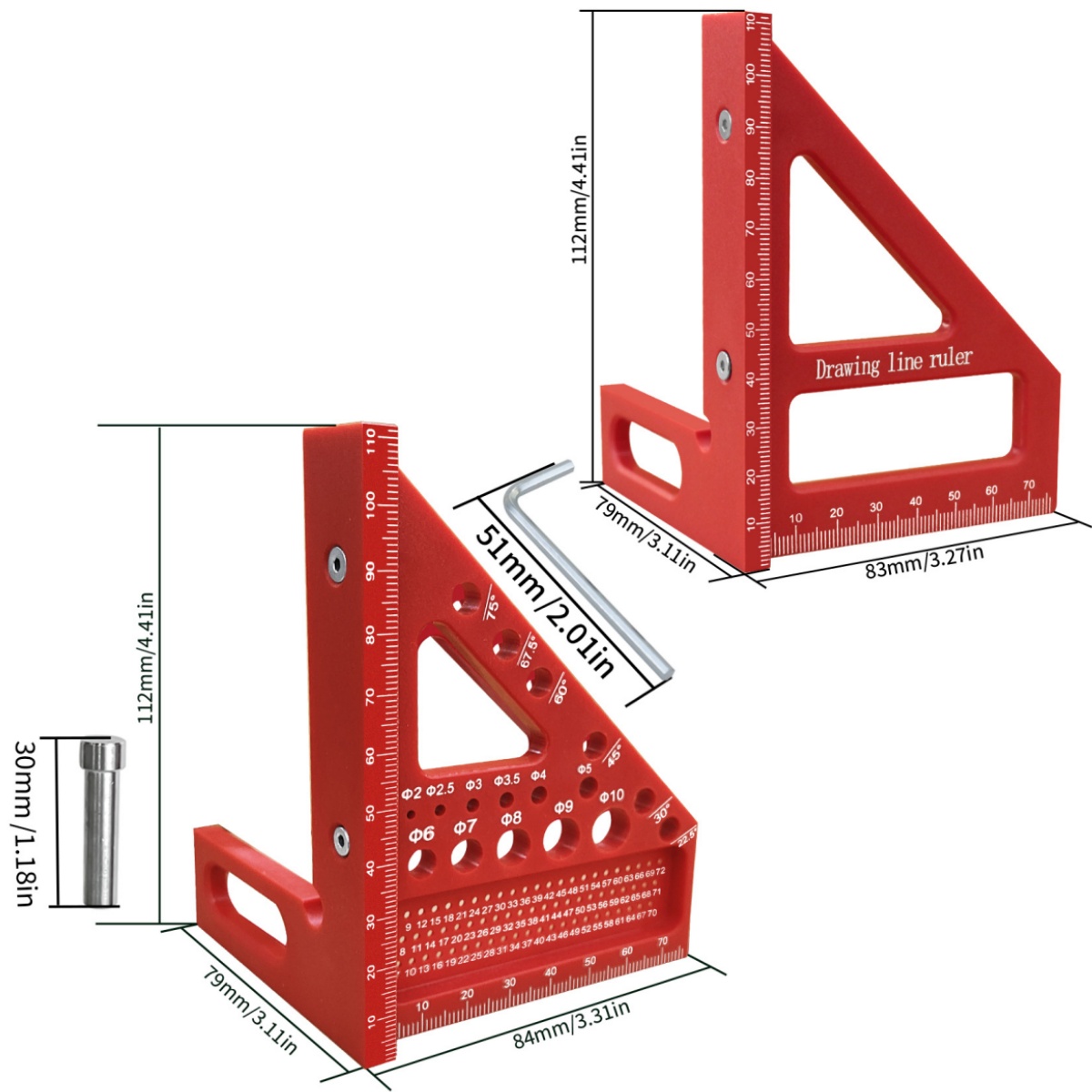 1pc Woodworking Multi Angle Sq - Woodworking Or Woodworking 评论和价格