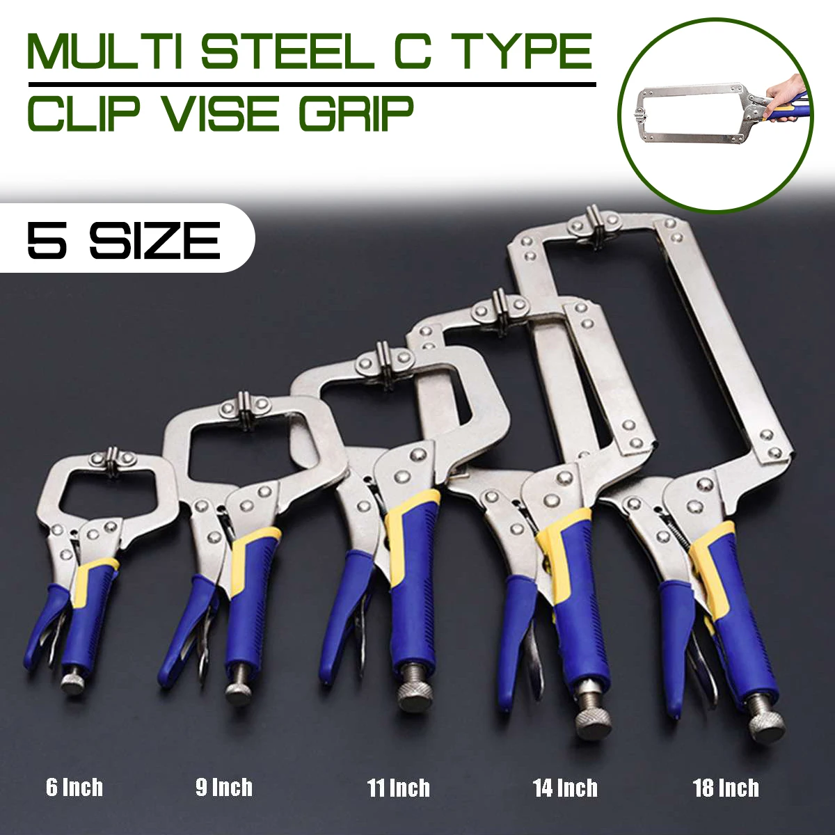 6/9/11/14/18 Inch C Type Multi - Woodworking Vise Types 评论和价格