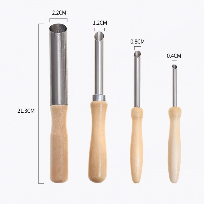 4 Pcs Wooden Handle Pottery Ho - Woodworking Veneer Cutter 评论和价格