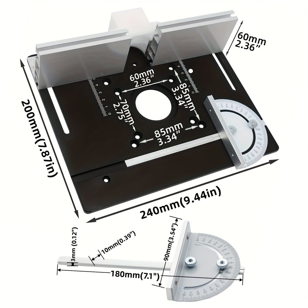Aluminum Router Desktop Insert - Woodworking Routers 评论和价格